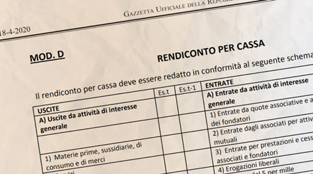rendiconto modello D