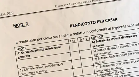 rendiconto modello D